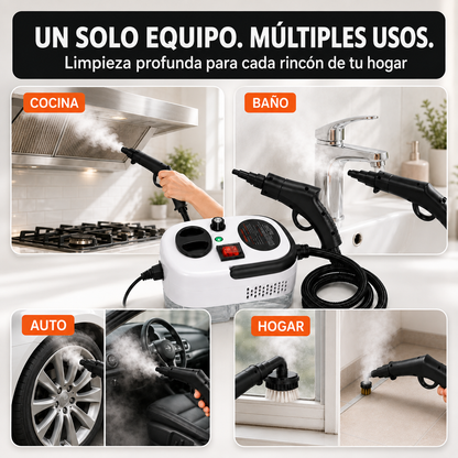 Vaporex 2500 PRO — Limpiador a Vapor Portátil 2500W + Kit de Accesorios