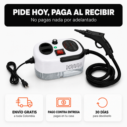 Vaporex 2500 PRO — Limpiador a Vapor Portátil 2500W + Kit de Accesorios
